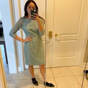 Jcrew mint lace knee length dress